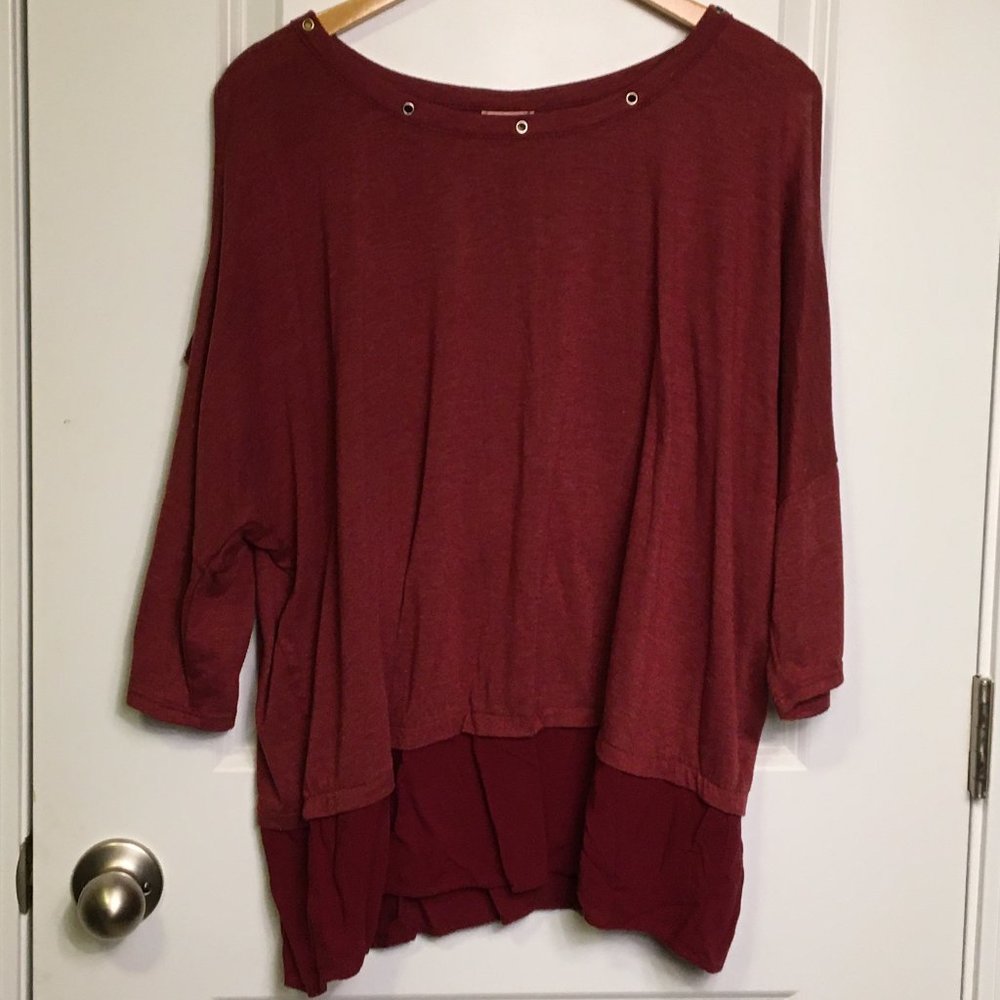 H.I.P. Cold Shoulder Knit Top 2X